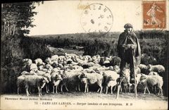 CPA Folklore Dans Les landes Berger landais 