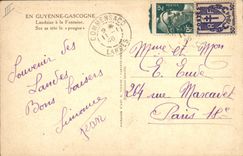 CPA Folklore Guyenne Gascogne Landaise a la fontaine Sur sa tete le peugua