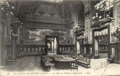 Vintage Postcard Casino of Monte Carlo the room of Thirty and Forty