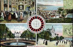 Vintage Postcard Casino of Monte Carlo the gardens seen general Monaco
