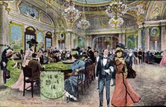CPA Casino de Monte Carlo Salle Schmitt Table de roulette