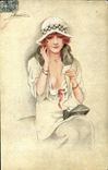 CPA Fantaisie Illustrateur Femme