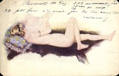 CPA Fantaisie Illustrateur Femme 