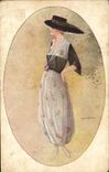 CPA Fantaisie Illustrateur Monestier Femme