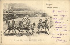 Vintage Postcard Circus Barnum and Bailey Chases of roman chariots