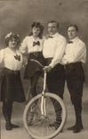 Vintage Postcard Artistes Bicycle Cycles