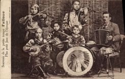 Vintage Postcard Memory of the small Fallone Troop smaller jazz of the time