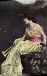 Vintage Postcard Woman