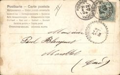 Vintage Postcard Child Music