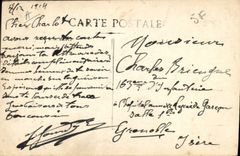 Vintage Postcard Militaria Joffre my heart has France