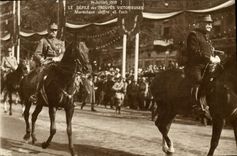 Vintage Postcard Militaria July 14th, 1919 the procession of the victorious troops Marshals Joffre and Foch
