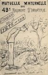 Vintage Postcard Militaria maternal Mutual insurance company of the 43eme regiment of infantry