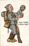 Vintage Postcard Militaria Soldier