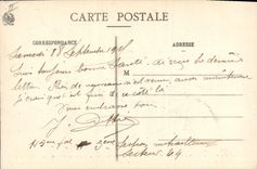 Vintage Postcard Militaria German Prisoners of Hartmannswillerkopf ravelling with the step of parade in front of a general French