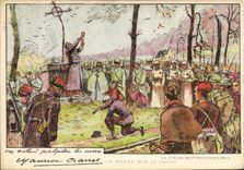 CPA Militaria La messe sur le front Infirmiere 