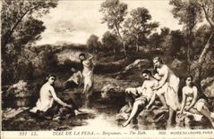 CPA Diaz de la Pena Baigneuses Musee du Louvre Paris 