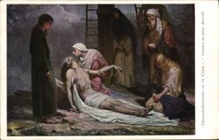 Vintage Postcard Descendimiento of Cruz Cundro de Julio Borrell