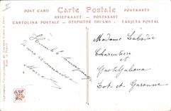 Vintage Postcard Living room of 1914 Jef Leempoels gulls