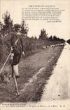 CPA Folklore Au Pays Landais Troupeau de moutons sur la route 