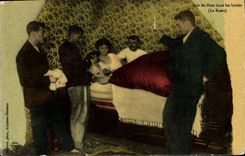 Postal Folclore Noche de boda en la Landas el Roste