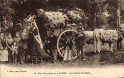 CPA Folklore Une noce dans les Landes Le retour de l'eglise