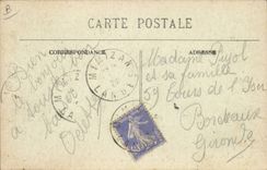 CPA Folklore Au pays Landais Gardiens de moutons