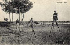 CPA Folklore Echassiers landais 