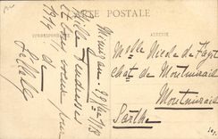 CPA Folklore Dans Les Landes Berger filant sur ses echasses Moutons