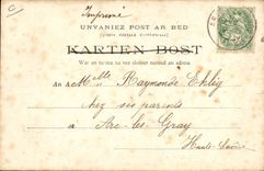 Postal Folclore Botrel Fijación de labranza Caballo Bretaña