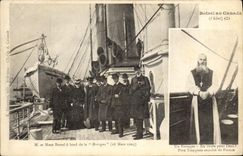 Postal Folclore Botrel en el Canadá Bretaña Barco un pasajero 28 de marzo de 1903