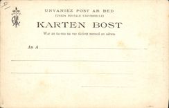 CPA Folklore Botrel au Canada Bretagne Bateau Un passager 28 mars 1903 