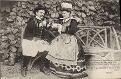 CPA Folklore Botrel Cidre