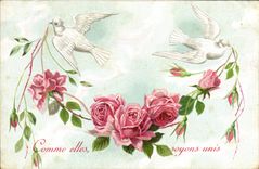 CPA Fantaisie Fleurs Colombes