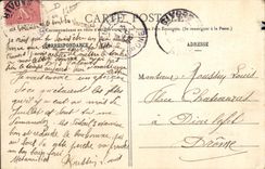 Vintage Postcard Givors a master key of tournaments during the water festivals