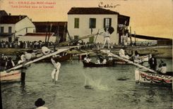 Vintage Postcard Grau of the King tournaments on the channel SIGNAL