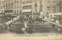 Vintage Postcard Joutes Cettoises and regional Falls the Russet-red one by Frezou SIGNAL