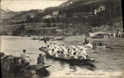 Vintage Postcard a master key of tournaments in Pertuiset