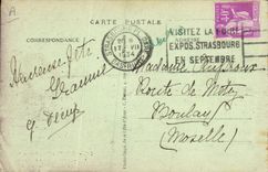 Vintage Postcard Sete Contest of regional tournaments the meeting of the players