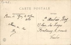 Vintage Postcard Rivets of Gier Town hall Joutes