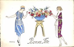 CPA Fantaisie Illustrateur Marzo Femmes 