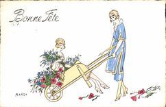 CPA Fantaisie Illustrateur Marzo Femmes 