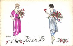 CPA Fantaisie Illustrateur Marzo Femmes 