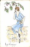 CPA Fantaisie Illustrateur Marzo Femme Les cerises