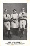 CPA Les 3 William's Acrobates equilibristes Femme porteur defiant toute concurrence 