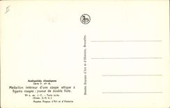 Vintage Postcard interior Medallion of a cut attic