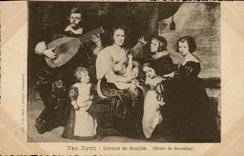 CPA Van Dyck Groupe de famille Musee de Bruxelles 