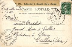 Postal Pastora Corsa Corsica Ovejas