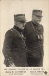 Vintage Postcard Militaria Generals de Castelnau Joffre