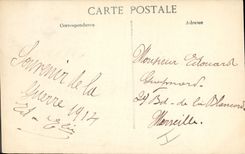 CPA Militaria Joffre Poincare President de la Republique sur le front des troupes observant la bataille 