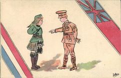 Vintage Postcard Militaria England Children